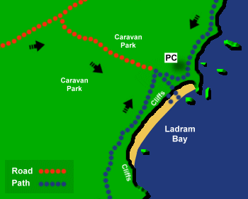 ladram bay Map