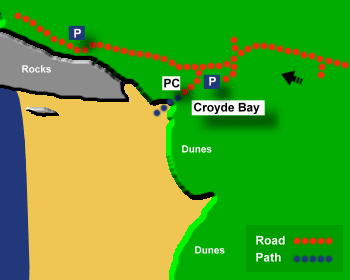 croyde bay Map
