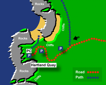 hartland quay Map