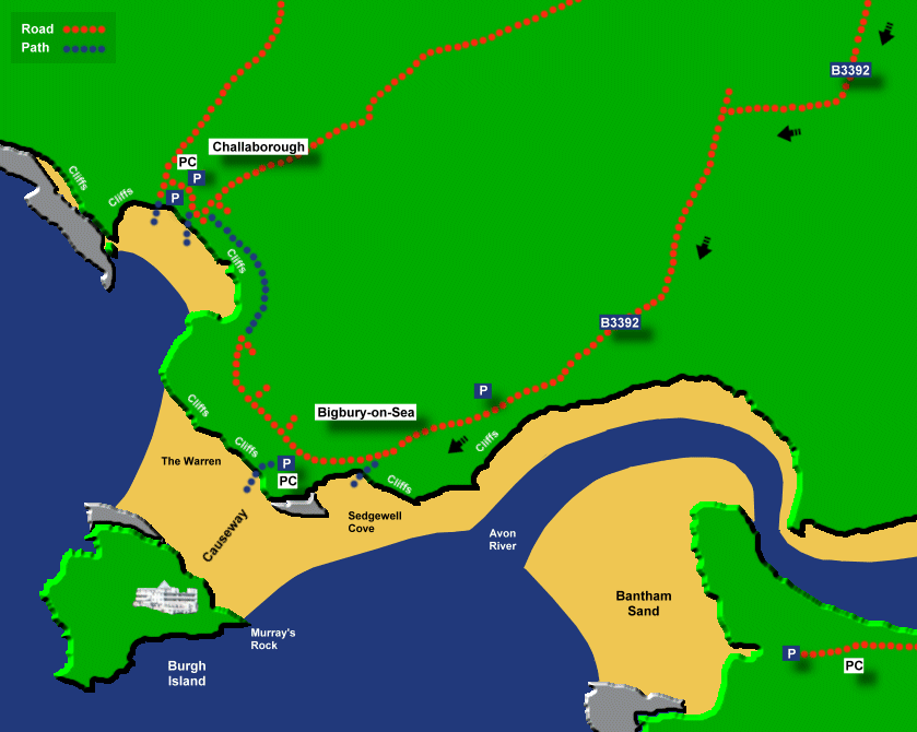 bigbury large map