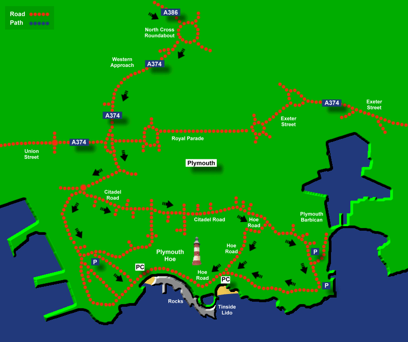 plymouth large map